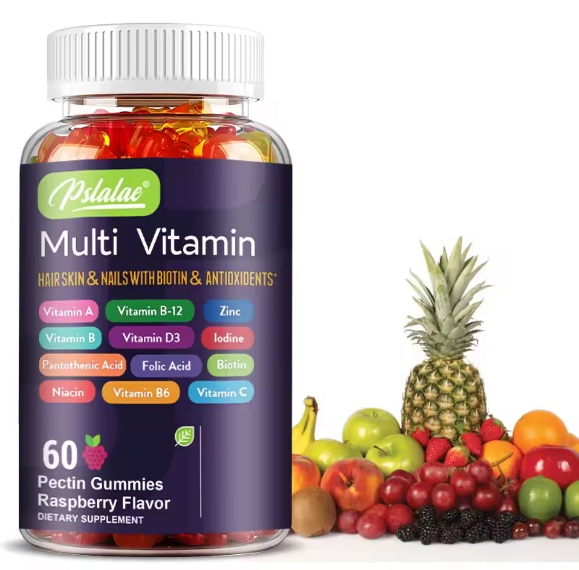 Multi Vitamin Gummies - Hair, Skin & Nails with Biotin & Antioxidants