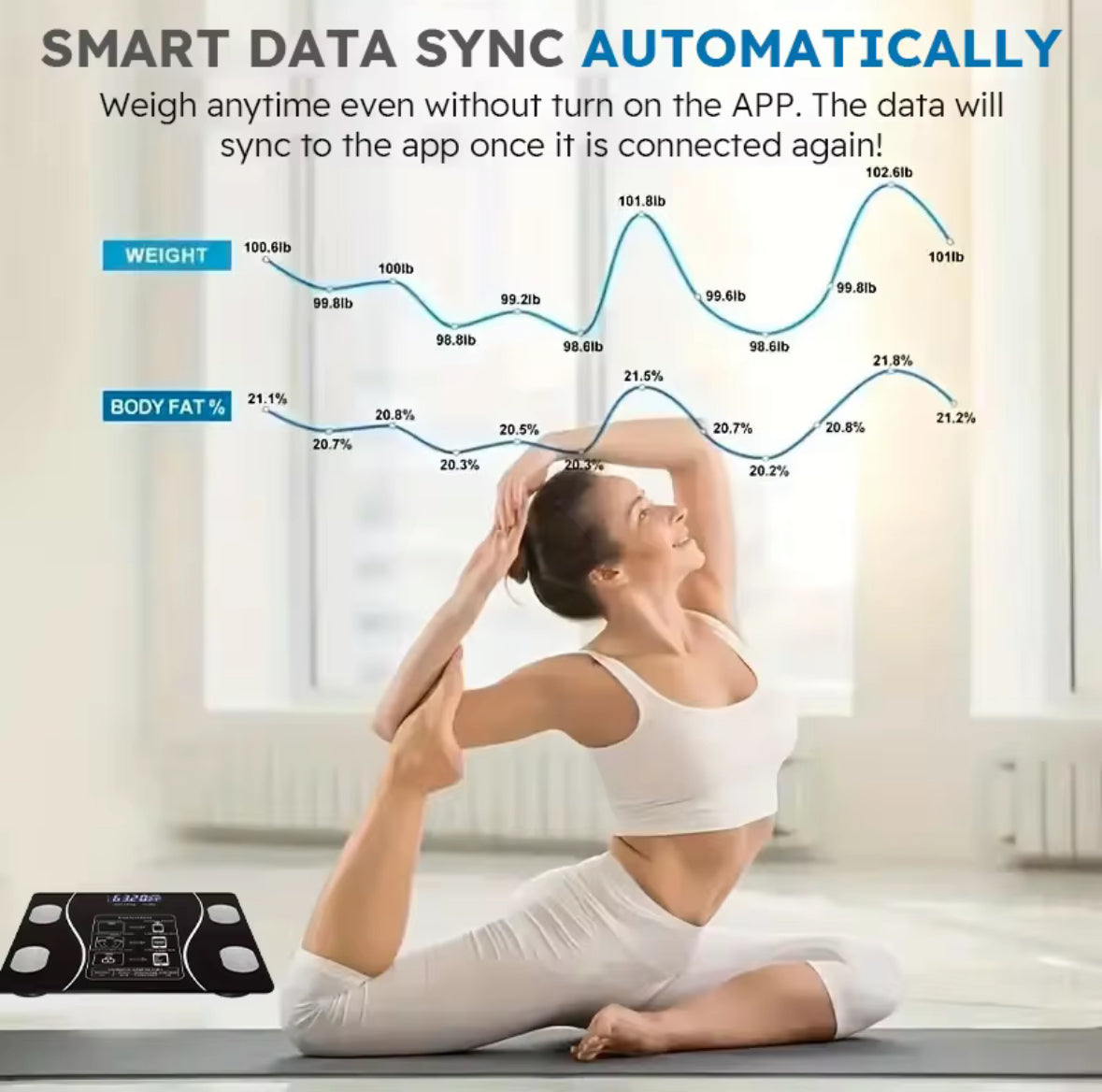 Smart Body Scale - 12 Metrics Tracker