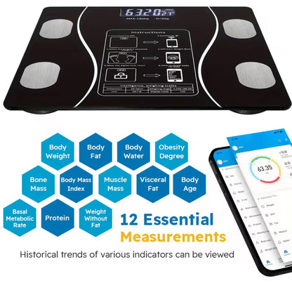 Smart Body Scale - 12 Metrics Tracker