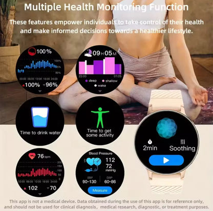 Rose Gold Smart Watch - Waterproof & Health Pro